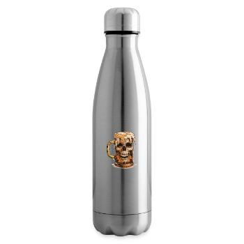 Cadeau de bière - Bouteille isotherme - argent clair - Droite