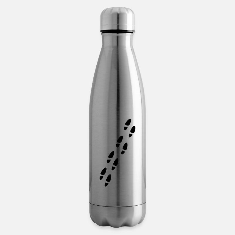 Schuhabdrücke - Isolierflasche - Lightsilver