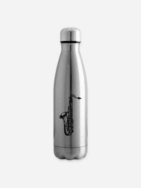 Saxophon - Isolierflasche - Lightsilver