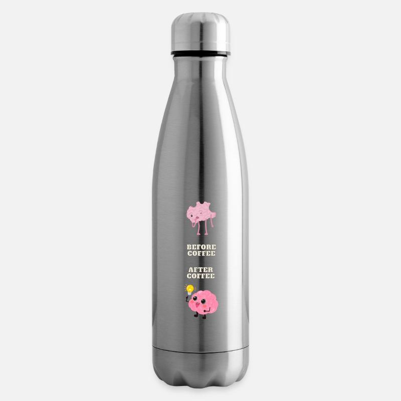 La cervelle et le café - Bouteille isotherme - argent clair