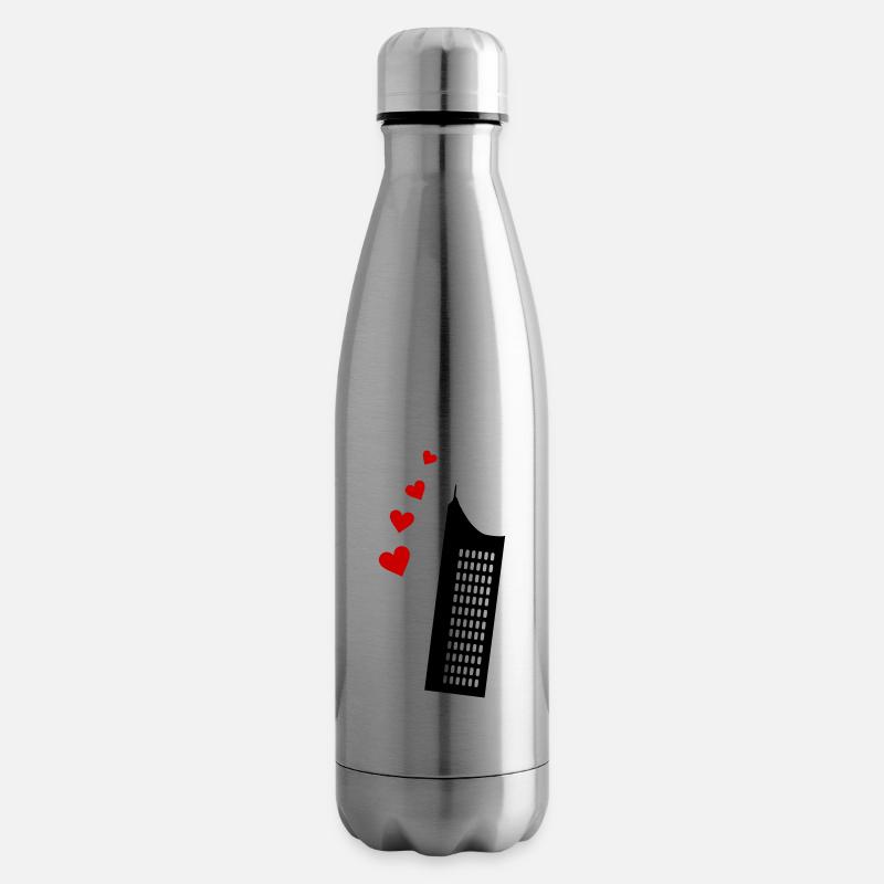 Leipzig Uniriese MDR Gebäude - Isolierflasche - Lightsilver