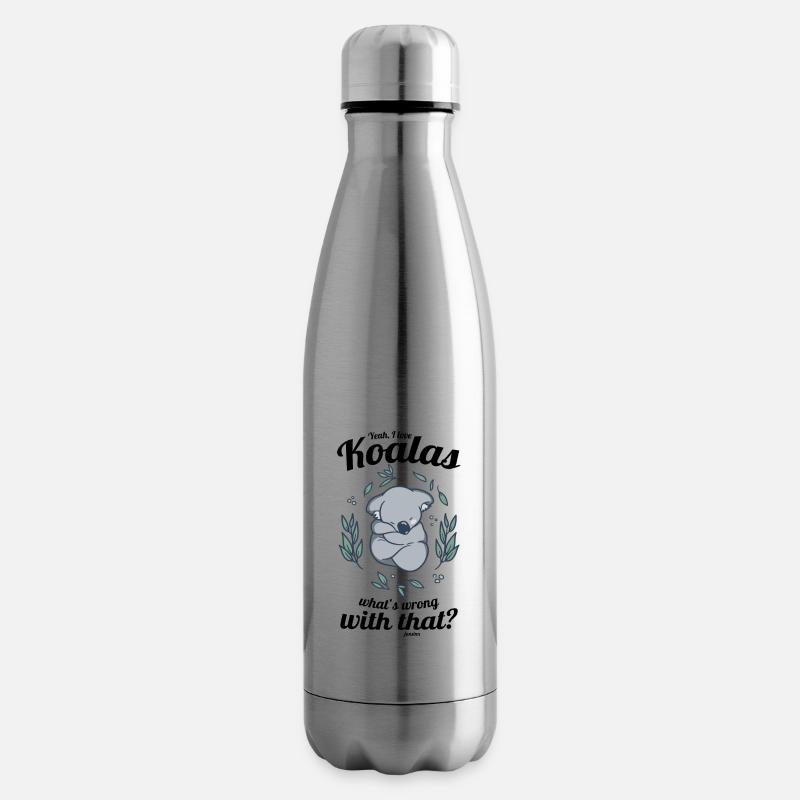 Koala amoureux koala koala mignon d’Australie - Bouteille isotherme - argent clair