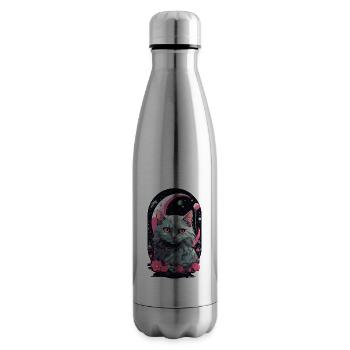 Gothic Pastel Magische Katze Nacht Aesthetic - Isolierflasche - Lightsilver - Rechts