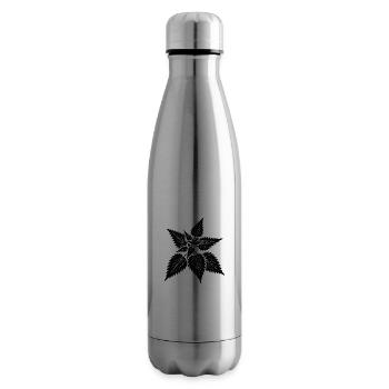 simple nettle design – wild & healing - Insulated Water Bottle - silver - Right