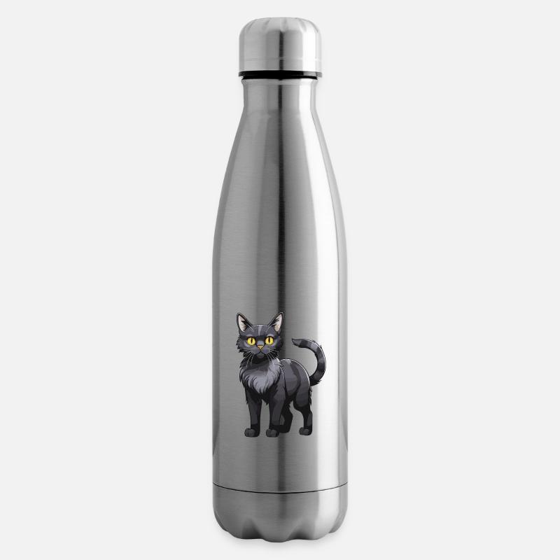 Katze Tier - Isolierflasche - Lightsilver