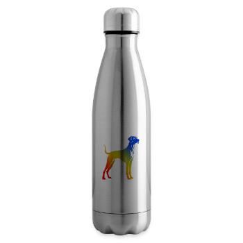 Great Dane Dog Colorful - Insulated Water Bottle - silver - Right