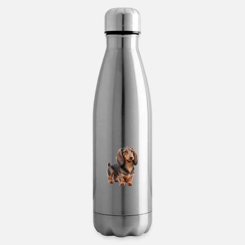 Dackel - Isolierflasche - Lightsilver