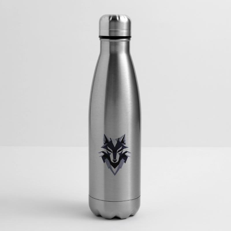 Conception du logo Wolf Low Poly Bouteille isotherme