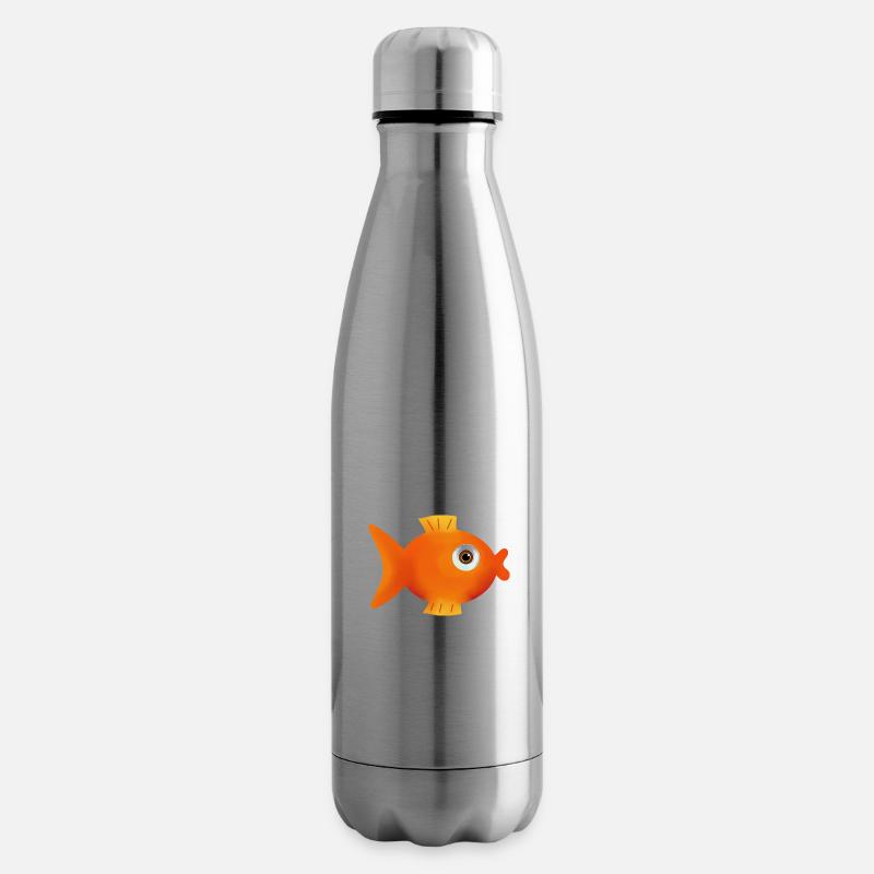 angeln, Angler, Fisch - Isolierflasche - Lightsilver