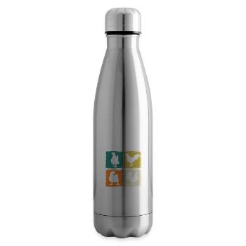 Poulet Coq - Bouteille isotherme - argent clair - Droite