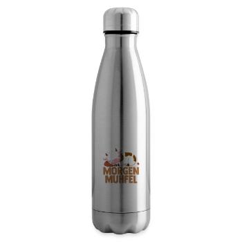 cow farmer farmer morning mill - Insulated Water Bottle - silver - Right
