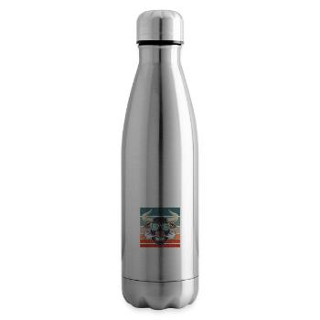 Cow Fully Muhtived - Insulated Water Bottle - silver - Right
