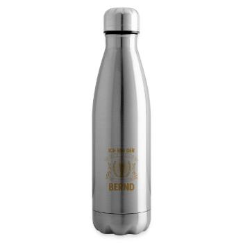 Bier Bierliebhaber Saufen Feiern Bernd - Isolierflasche - Lightsilver - Rechts