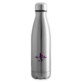 Heartbeat Footballer - Insulated Water Bottle - silver - Right