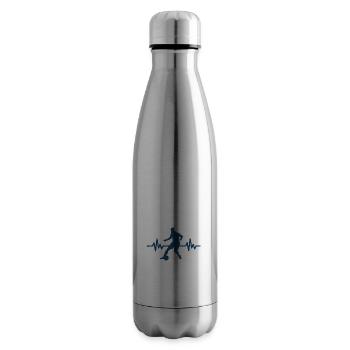 Heartbeat Footballer - Insulated Water Bottle - silver - Right