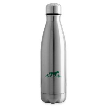 Herzschlag - Pferd Hengst Stute Ross Reitsport - Isolierflasche - Lightsilver - Rechts