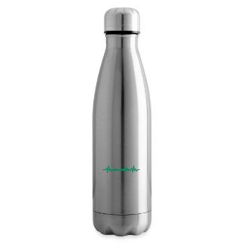 Heartbeat Swimmer - Diver Water Sports Athlete - Insulated Water Bottle - silver - Right