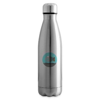 Theodör, Zombiefisch mit rundem Hintergrund - Isolierflasche - Lightsilver - Rechts