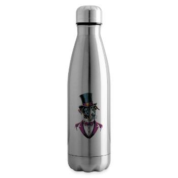 Chien dans un costume - Bouteille isotherme - argent clair - Droite