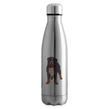 Bernese Mountain Dog - Insulated Water Bottle - silver - Right