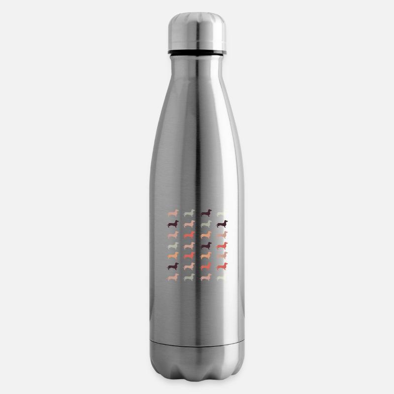 Dackel - Isolierflasche - Lightsilver