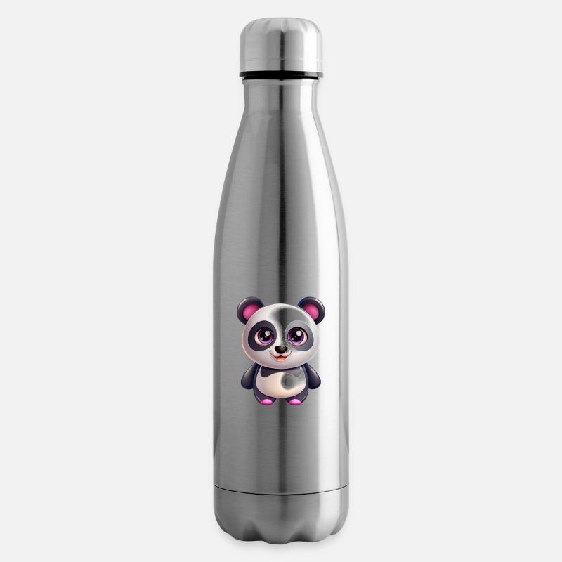 Kawaii Panda - Bouteille isotherme - argent clair