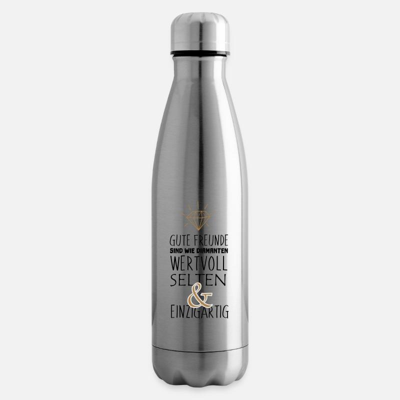 Gute Freunde sind wie Diamanten Geschenk Idee - Isolierflasche - Lightsilver