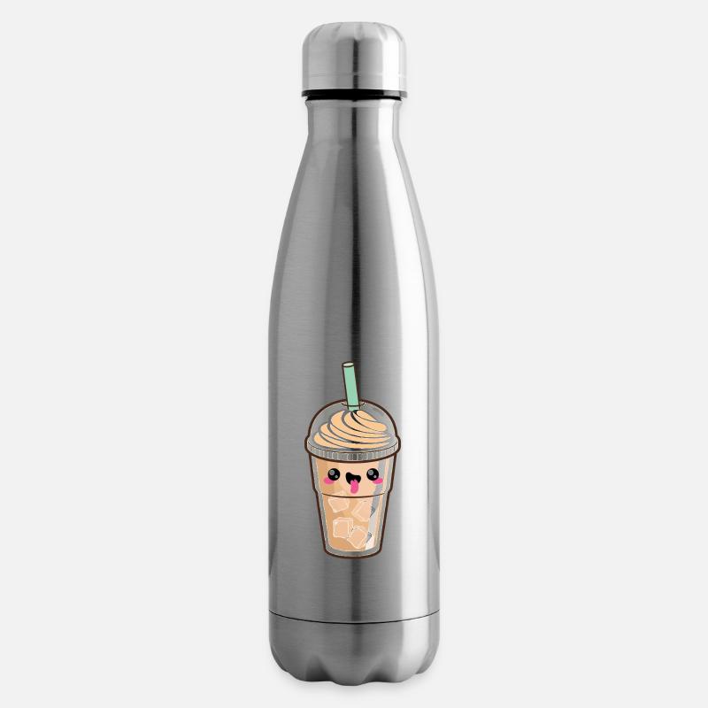 Kawaii Iced Latte Kaffee - Isolierflasche - Lightsilver