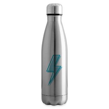 Sky blue lightning - Insulated Water Bottle - silver - Right