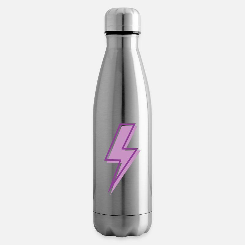 Eclair violet clair - Bouteille isotherme - argent clair