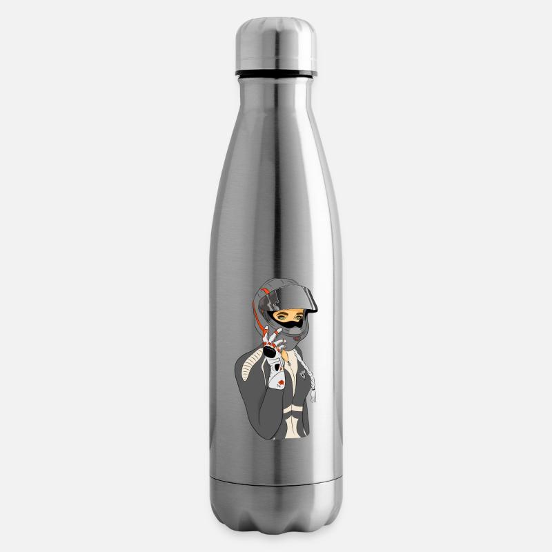 Motarde - Bouteille isotherme - argent clair