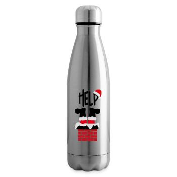 Père Noël - HELP - Bouteille isotherme - argent clair - Droite