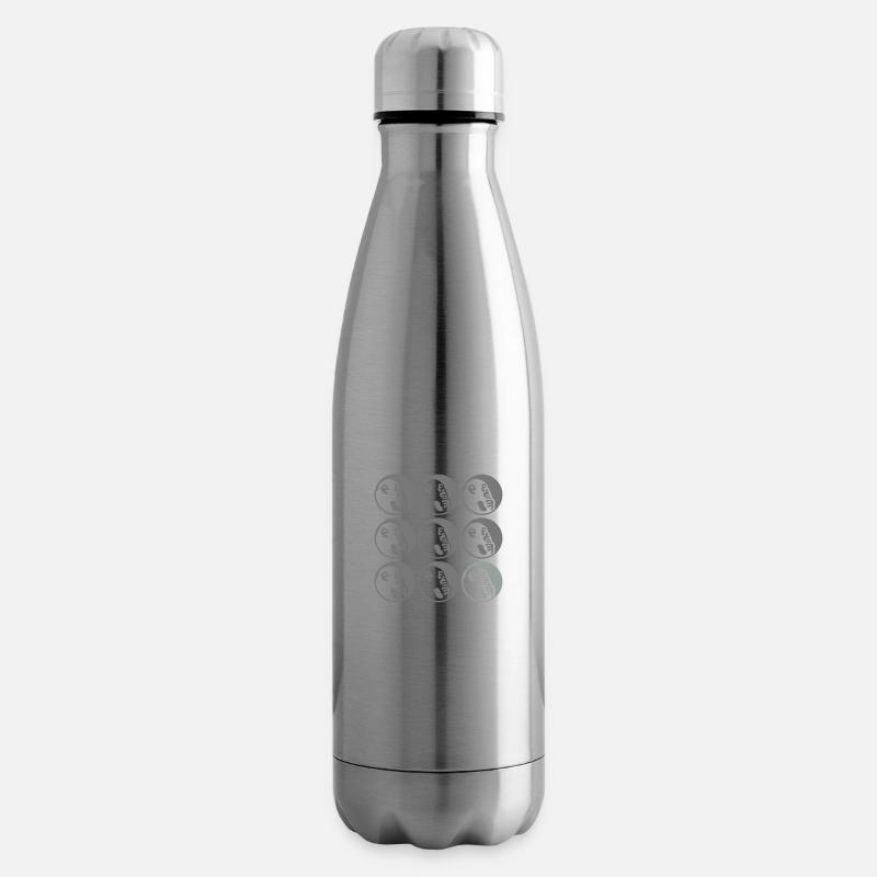 Denkeraffe Pattern - Isolierflasche - Lightsilver