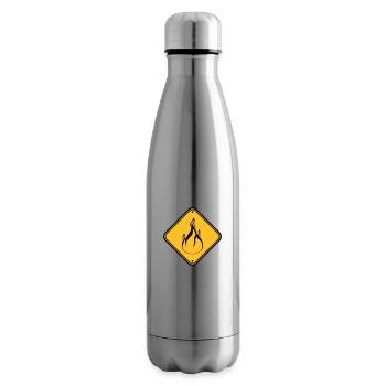 hinweis schild warnung achtung vorsicht gefahr feu - Isolierflasche - Lightsilver - Rechts