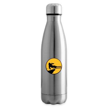 jump jump stunt trick cliff high fli - Insulated Water Bottle - silver - Right
