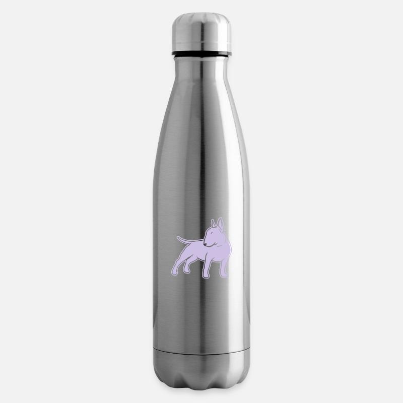 Bullterrier cn_single_1c_4dark - Isolierflasche - Lightsilver