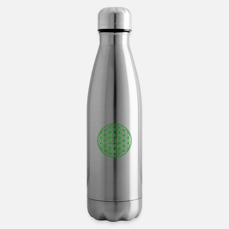 Fleur de vie avec arbre - Bouteille isotherme - argent clair