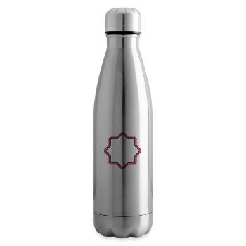 roter stern umrandung rahmen text feld schreiben n - Isolierflasche - Lightsilver - Rechts