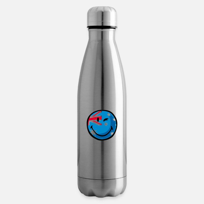 Smiley Flag Australia - Isolierflasche - Lightsilver