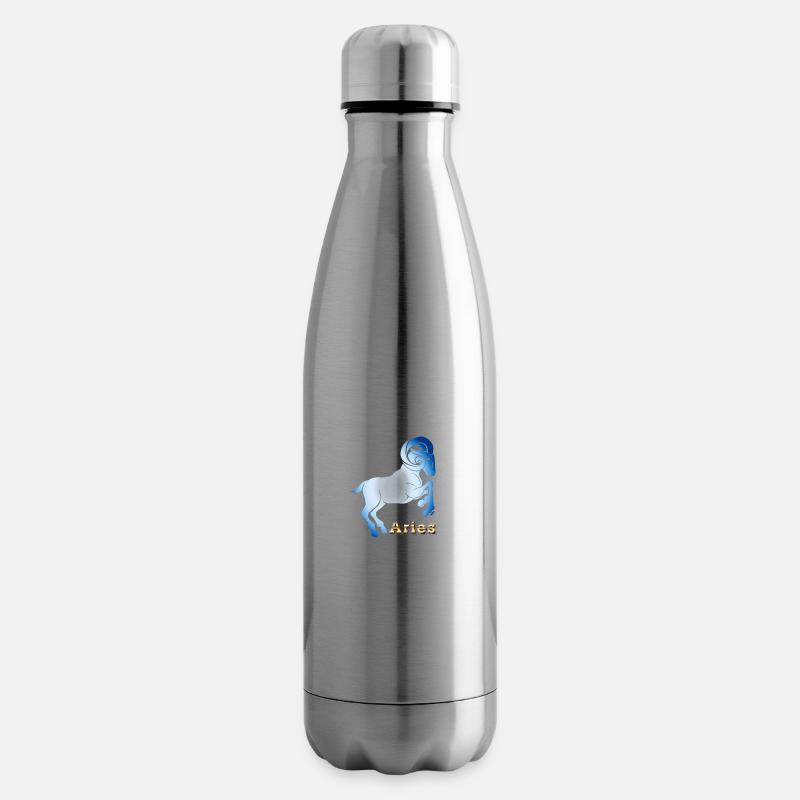Widder Sternzeichen - Isolierflasche - Lightsilver