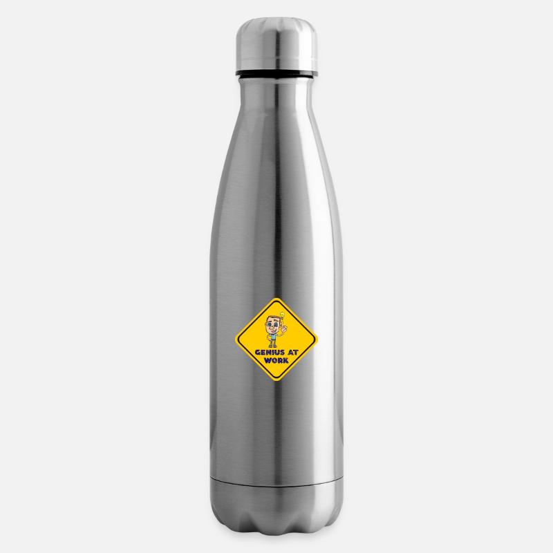 The ingenious nerd - Insulated Water Bottle - silver