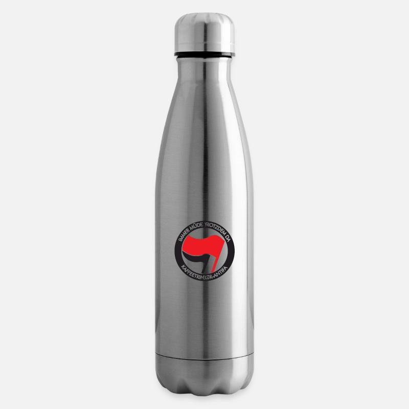 IMMER MÜDE TROTZDEM DA, KAFFEETRINKER-ANTIFA - Isolierflasche - Lightsilver