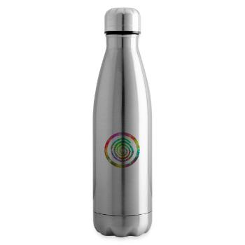 Spirale joyeuse - Bouteille isotherme - argent clair - Droite