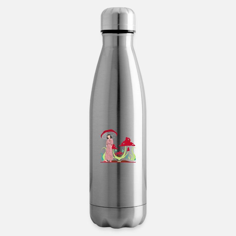 Pilzprinzessin, rote Champignons - Isolierflasche - Lightsilver