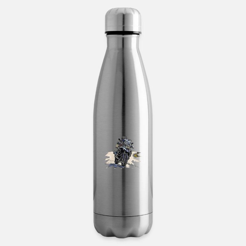 Courbe de vélo d’aventure - Bouteille isotherme - argent clair