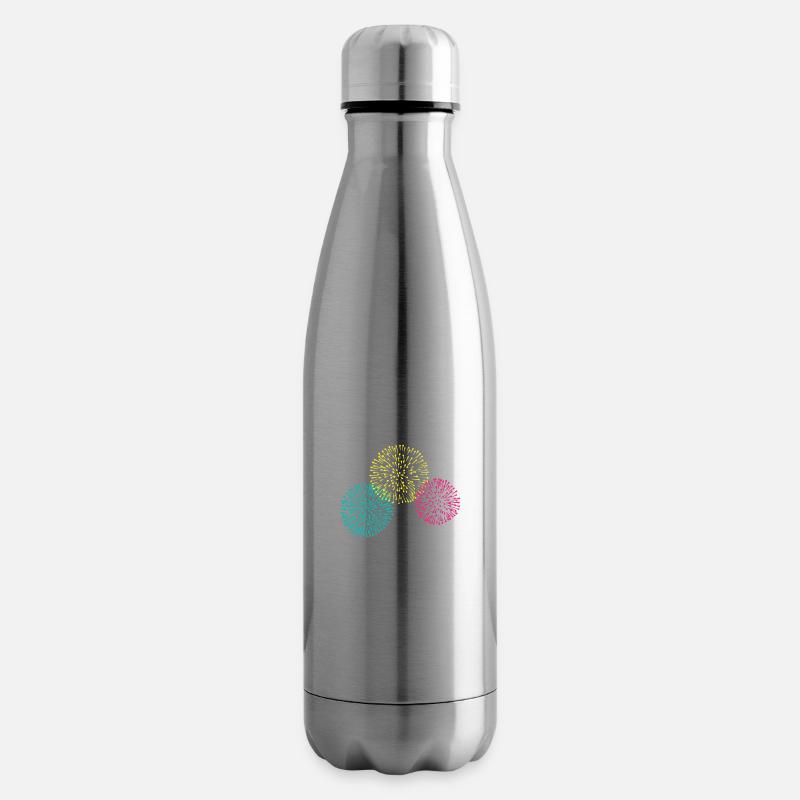 Feu d'artifice - Bouteille isotherme - argent clair