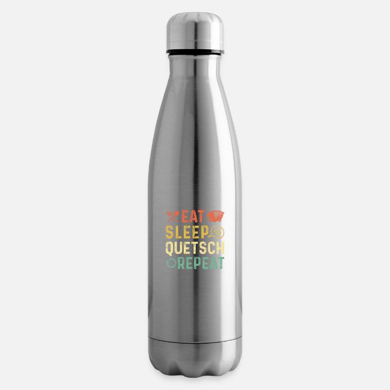 Eat Sleep Repeat, Steirische Harmonika Quetschn - Isolierflasche - Lightsilver