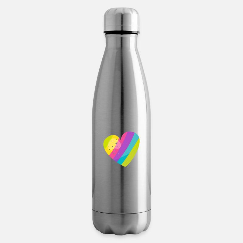 Herz - Isolierflasche - Lightsilver