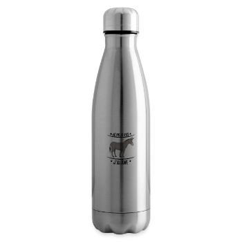 Je peux pas j'ai âne j'adore les ânes - Bouteille isotherme - argent clair - Droite