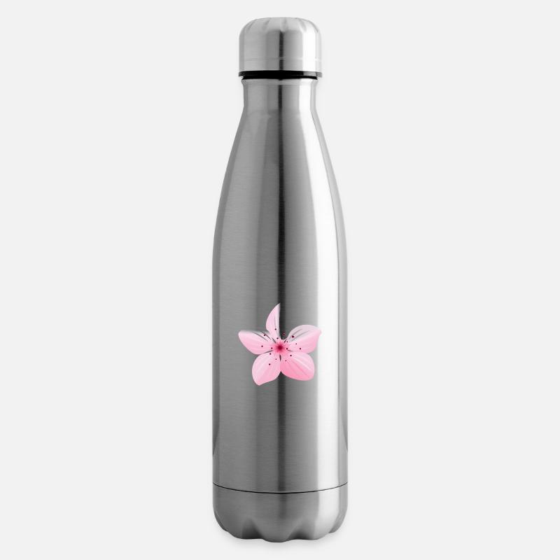 Blume Sakura Japan Frühling - Isolierflasche - Lightsilver